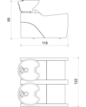 Мойка парикмахерская "FLATIRON 2P"