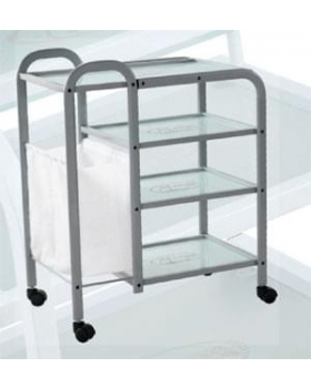 Столик косметологический (металл/стекло) - "н04"