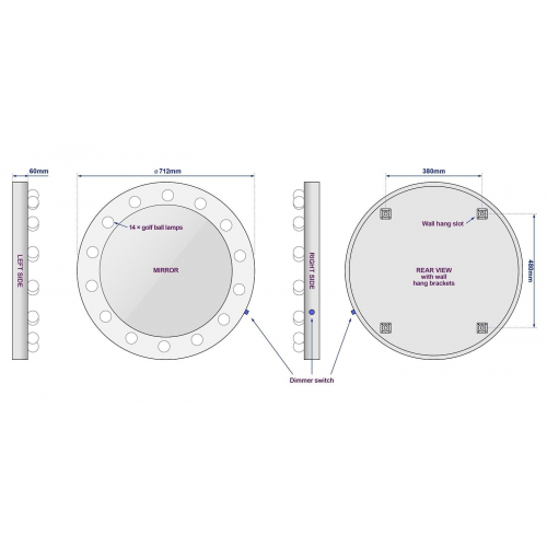 Зеркало визажиста "Make up"