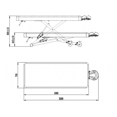 Массажный стол "HZ-3336" 1 мотор