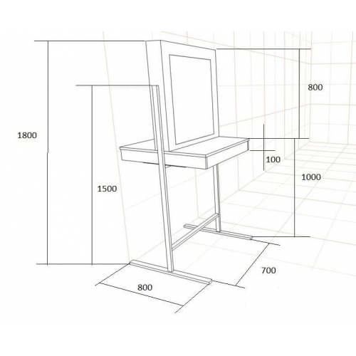 Зеркало визажиста двустороннее "Pillow"